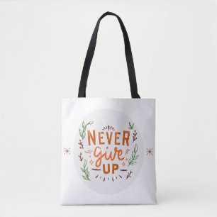 Bolso De Tela Botánico Inspirador 'Nunca te Rindas'