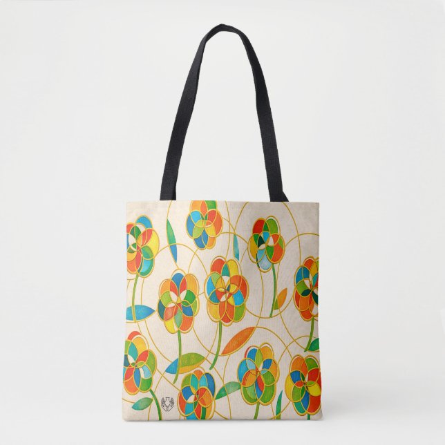 Bolso De Tela Botánico Neon (Anverso)