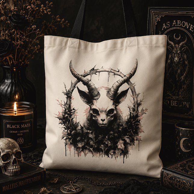 Bolso De Tela Botánico Oculto Gótico Baphomet Bebé (Subido por el creador)