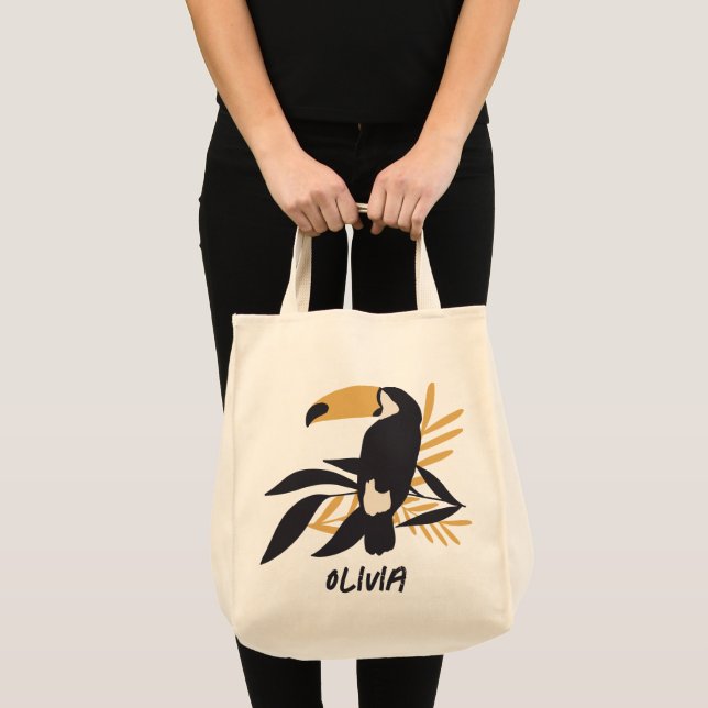 Bolso De Tela Botánico Toucan Tropical (Anverso (producto))