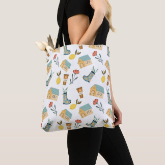 Bolso De Tela Botas de jardinería acogedoras de cottage y café l