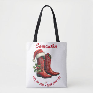 Bolso De Tela Botas de vaquero de baile en línea rústico