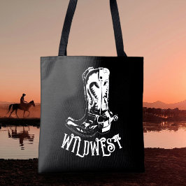 Bolso De Tela Botas de vaquero del oeste salvaje