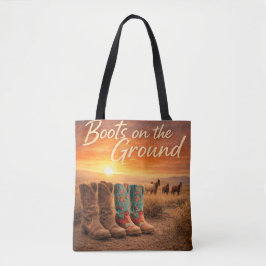 Bolso De Tela Botas en el Terreno