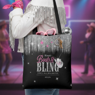 Bolso De Tela Botas y Brillo Disco Despedida de Soltera ID925
