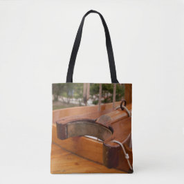 Bolso De Tela Bote de madera Boom Yoke Shoulder Tote