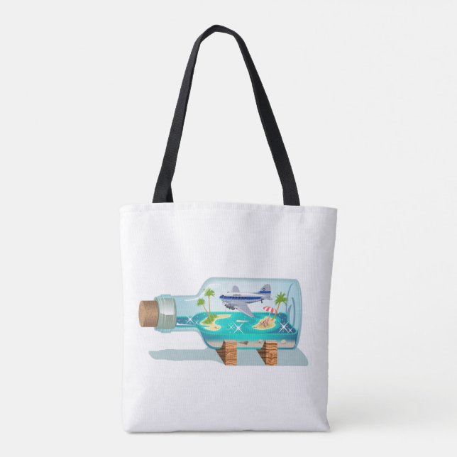 Bolso De Tela Botella de recuerdo personalizado (Reverso)