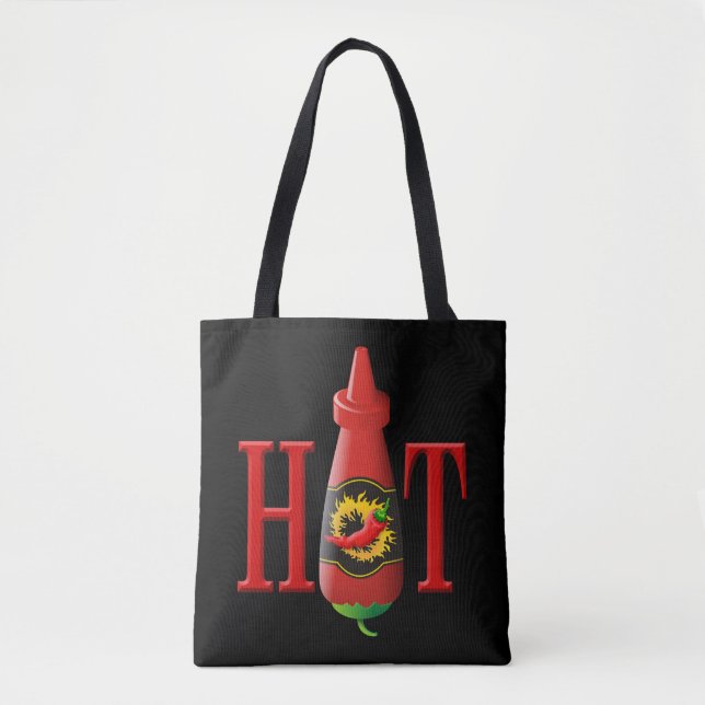 Bolso De Tela Botella de Salsa Caliente (Anverso)