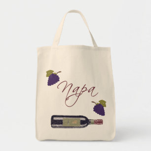 Bolso De Tela Botella de vino vintage de Napa