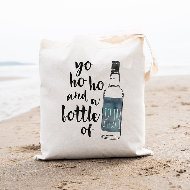 Bolso De Tela Botella de Yo Ho Ho de Rum Tote Bag (Subido por el creador)