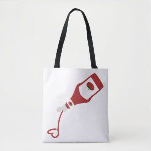 Bolso De Tela Botella Ketchup