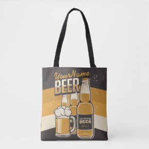 Bolso De Tela Botella personalizada de cerveza Sudsy Mug Breve B