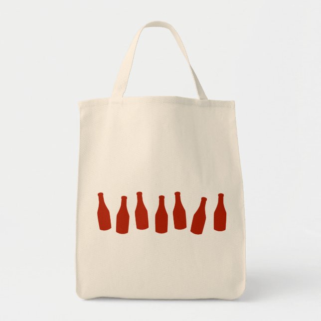Bolso De Tela Botellas de Ketchup (Frente)