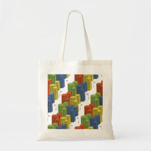 Bolso De Tela Botellas De Vidrio, Diseño De Patrón Resumen.