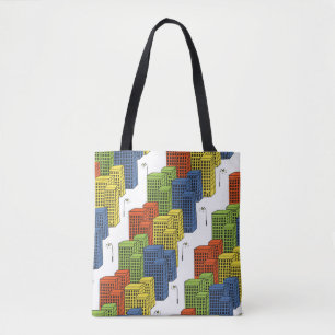 Bolso De Tela Botellas De Vidrio, Diseño De Patrón Resumen.
