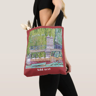 Bolso De Tela Botes de cisne de Boston con lápiz y filtro de tin