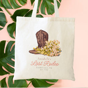 Bolso De Tela Botín de vaquera floral para la última fiesta de s