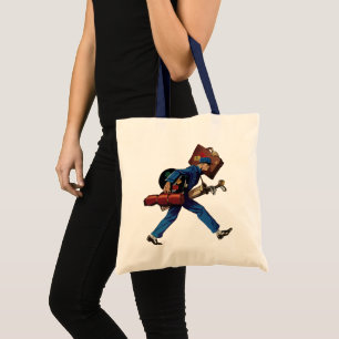 Bolso De Tela Botones vintage de uniforme, maleta y palo de golf