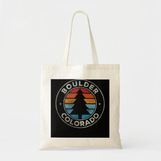 Bolso De Tela Boulder Colorado CO Vintage Gráfico Retro 70