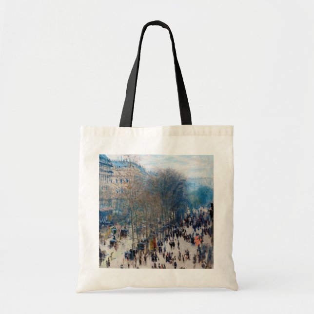Bolso De Tela Boulevard de París, Claude Monet (Frente)