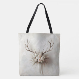Bolso De Tela Bouquet and Deer Antlers