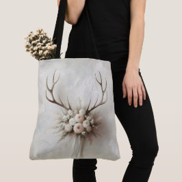 Bolso De Tela Bouquet and Deer Antlers