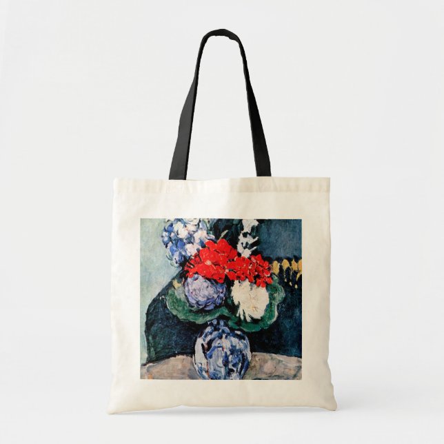 Bolso De Tela Bouquet con Pequeño Delft, Paul Cezanne (Frente)