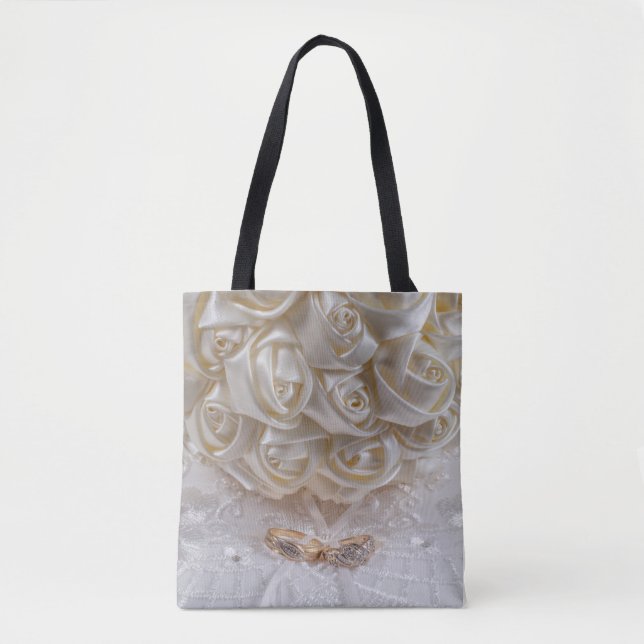 Bolso De Tela Bouquet de 7060 Bodas con anillos (Anverso)