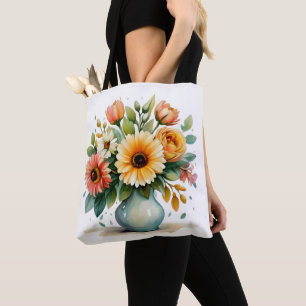 Bolso De Tela Bouquet de flores acuáticas