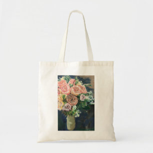 Bolso De Tela Bouquet floral Monotipo de impresión Tote Bag