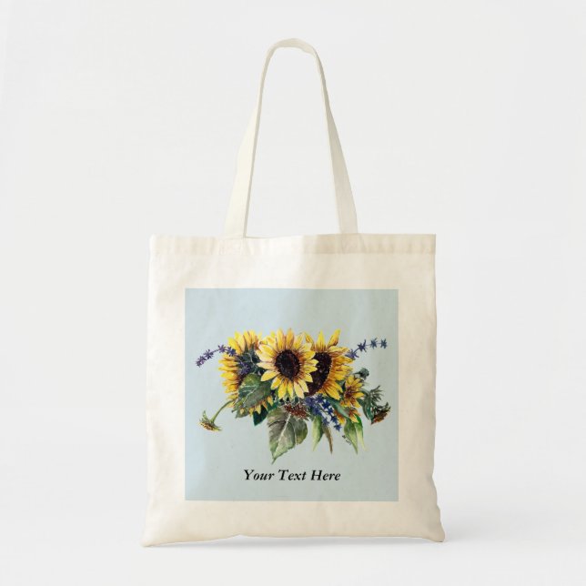 Bolso De Tela Bouquet girasol personalizado (Frente)