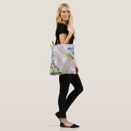 Bolso De Tela Bouquets de Rosas multicolores sobre texturas de s