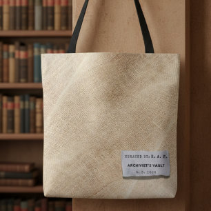 Bolso De Tela Bóveda del archivero: Tote personalizada con aspec