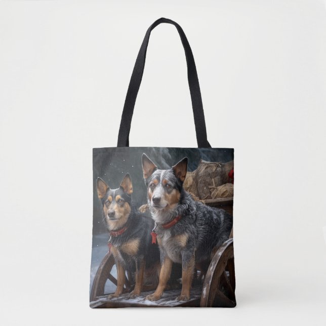 Bolso De Tela Bovino Australiano Decoración de Navidades Snowy S (Anverso)