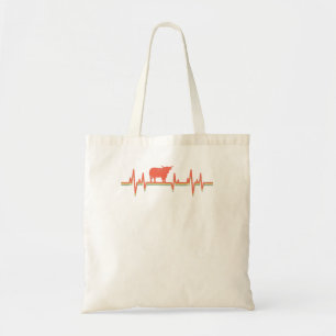 Bolso De Tela Bovino de vaca Bovino Highland Cow Escocia Heartbe