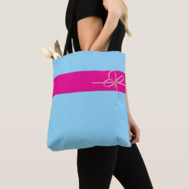 Bolso De Tela Bow on Pink Tote