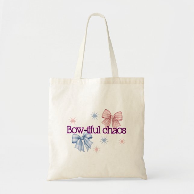 Bolso De Tela Bow-tiful Chaos (Frente)
