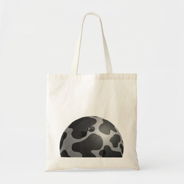 Bolso De Tela Bowling Ball Cow Gray (Frente)
