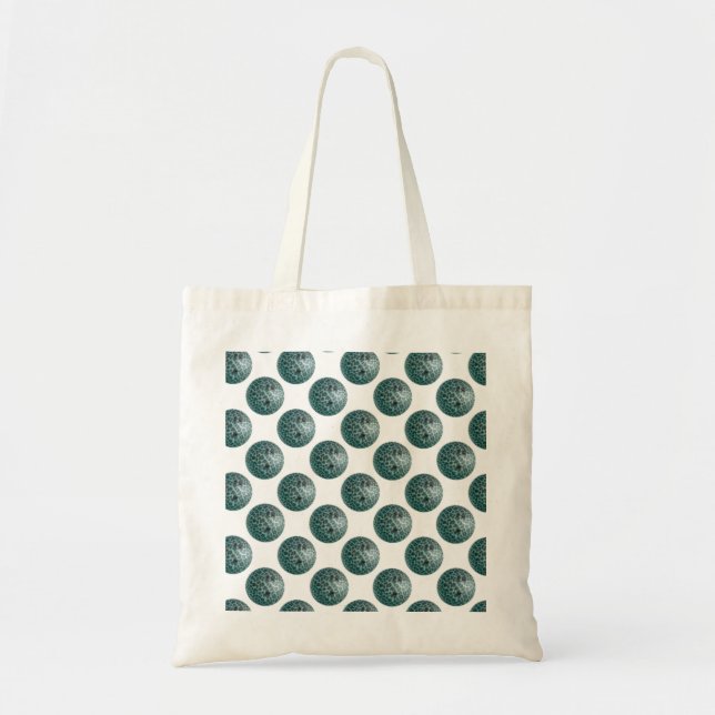 Bolso De Tela Bowling Ball Leopard Verde azulado (Frente)