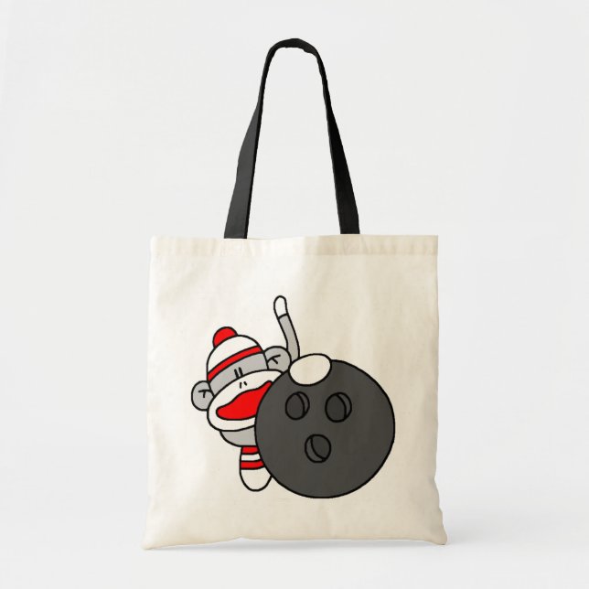Bolso De Tela Bowling Sock Monkey (Frente)