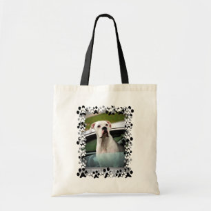 Bolso De Tela Boxeador blanco en un coche