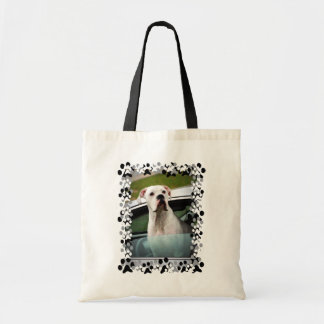 Bolso De Tela Boxeador blanco en un coche