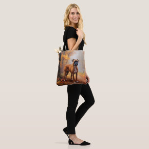 Bolso De Tela Boxeador en Otoño Hojas Caídas Inspiran