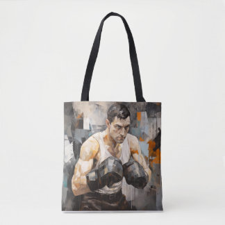 Bolso De Tela Boxer Boxing Sport Pintura Resumen Decor Art