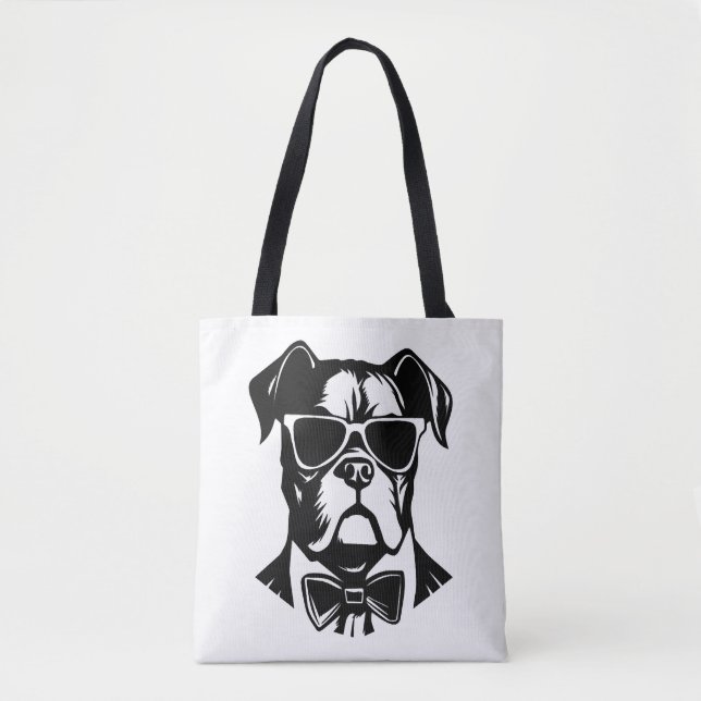 Bolso De Tela Boxer Dog (Anverso)