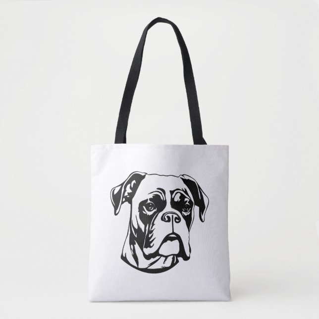 Bolso De Tela Boxer Dog (Anverso)