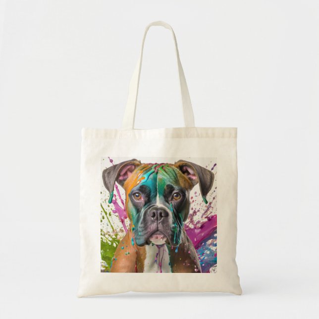 Bolso De Tela Boxer Dog (Frente)