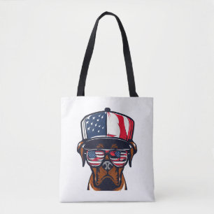 Bolso De Tela Boxer Dog 4 de julio