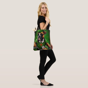 Bolso De Tela Boxer Dog Driving Bike St.
