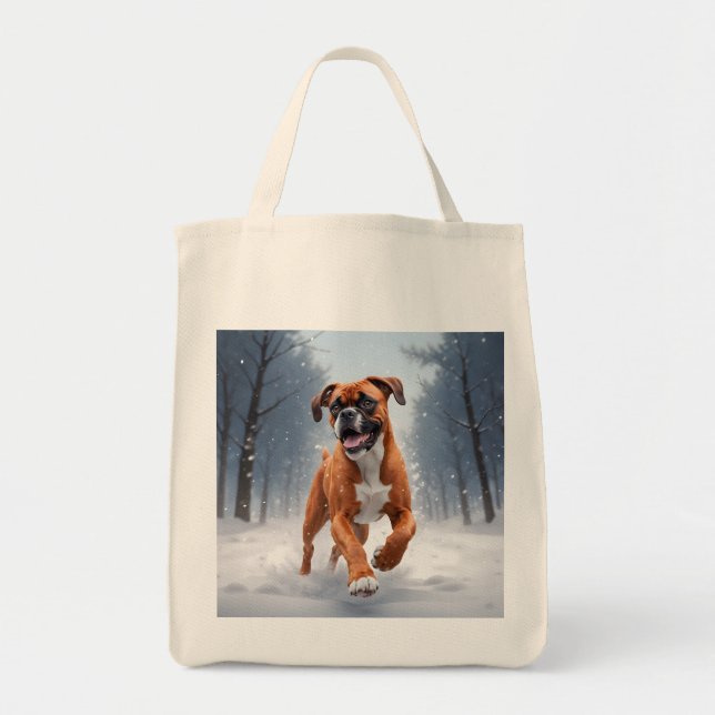 Bolso De Tela Boxer Elegant Grocery Tote Bag (Frente)